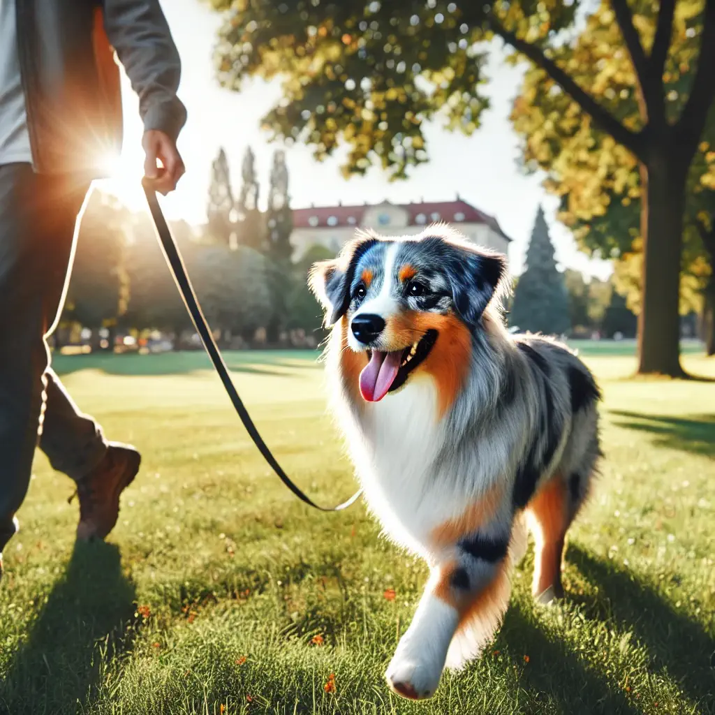 australian-shepherd-spazieren