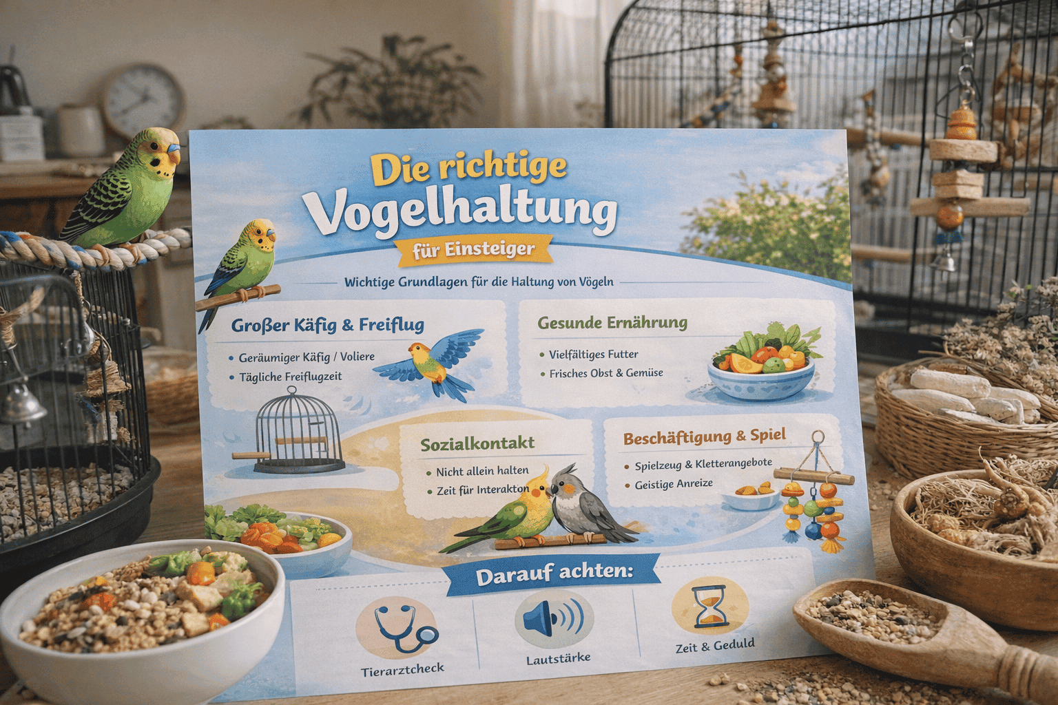 Vögel richtig halten: Grundlagen für Anfänger
