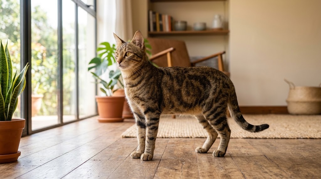 Chausie-Katze mit wildkatzenähnlichem Aussehen